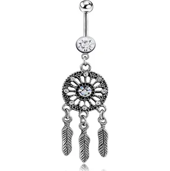 Piercing Piercing do pupíku Indian se zirkony