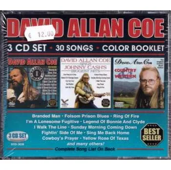 Zahraniční hudba 3CD David Allan Coe: Branded Man / Sings Johnny Cash's Biggest Hits / Country & Western 2014