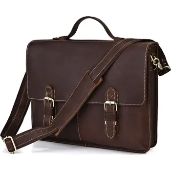 Tmavě hnědá taška pro studenty - Delton Bags