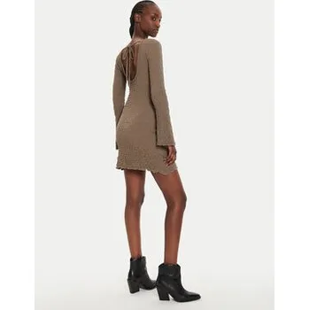 Dámské šaty Brave Soul Každodenní šaty LDRJ-225ORALIEBR Hnědá Regular Fit XL