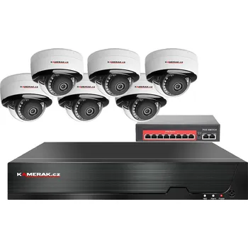 Příslušenství ke zvukové technice IP 6 kamerový set s externím PoE XM-605B-Ext. 4MPx, CZ menu