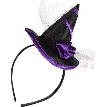 Čelenka čarodějnická s kloboučkem a květinou