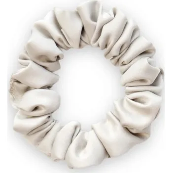 MURU Úzká saténová scrunchie gumička - Krémová matná