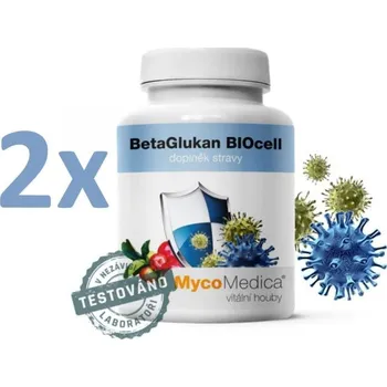 Náplast MycoMedica BetaGlukan Biocell 2 x 90 kapslí + Sada náplastí Hartmann Cosmos s polštářkem 5 kusů