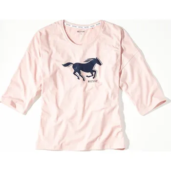 Dámské tričko MUSTANG Dámské růžové tričko s tříčtvrtečním rukávem HAILEY XL 6238_2300.770