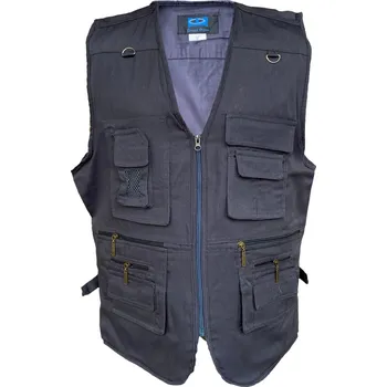 Pánská bunda Numberoplus Pánská bavlněné letní Vesta - E01 Barva: Tmavá modrá, Velikost: L