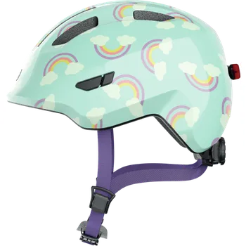 Chránič hlavy Dětská cyklistická helma ABUS SMILEY 3.0 S 45-50 LED Blue rainbow