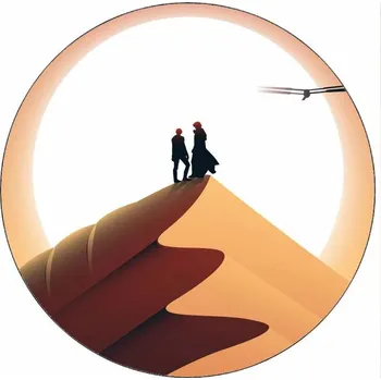 Jedlá dekorace na dort Jedlý papír Duna postavy v záři slunce 19,5 cm