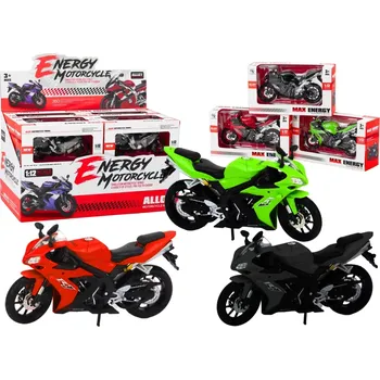 Sportovní motocykl 1:12 – kovový model se směrovým řízením