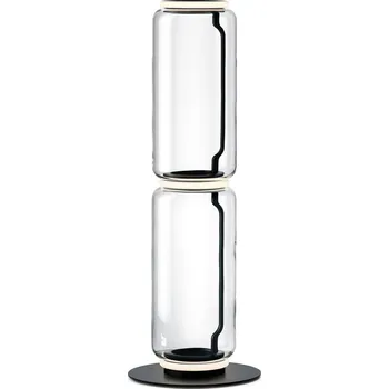 Lampička FLOS Noctambule 2 High Cylinders, small base - Válec - výška 53 cm, Ø 25 cm; Ø základna 39 cm transparentní LED 27 W celkem - Doprava zdarma