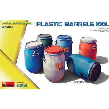 Plastikový model 1/24 Plastic Barrels 100L (6 pcs.)