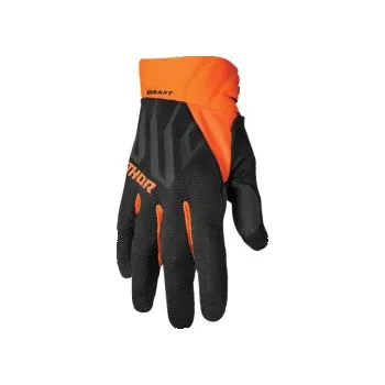 Moto rukavice Mx Rukavice Thor Glove Draft Black / Orange, Velikost M