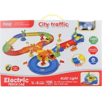 autodráha Lamps Dráha s autíčkem na baterie 101 dílů