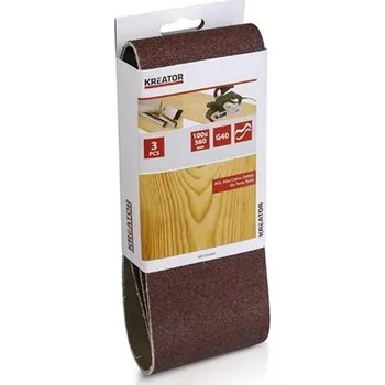 Brusný papír Sady brusných pásů na dřevo, 100 x 560 mm, Kreator - G120