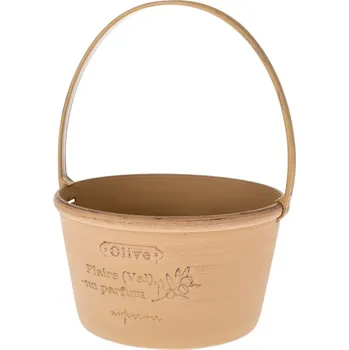 Biokrb Obal na květiny eko plast Olive, 23 x 32 cm, žlutá