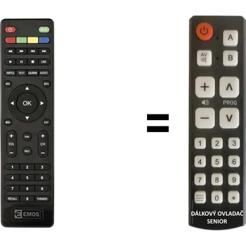 Dálkový ovladač Emos EM170HD náhradní dálkový ovladač pro seniory