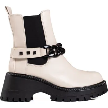 Dámská treková obuv Béžové workery s řetízkem BHRX7385BE Velikost: 36