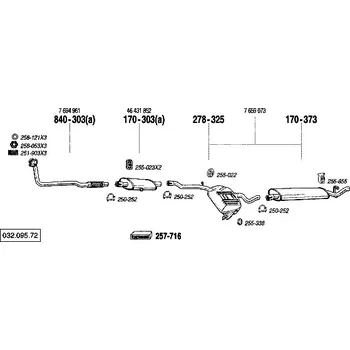 Zadní díl výfuku zadní tlumič výfuku Bosal 170-373
