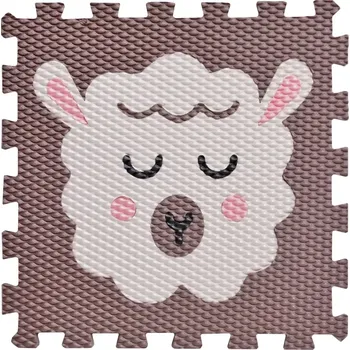 Pěnové puzzle Beránek – tmavě hnědá podložka na hraní