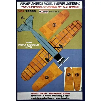 Plastikový model KORA Models 1/72 Decals Fokker - Plywood Covering Wings (KORA)
