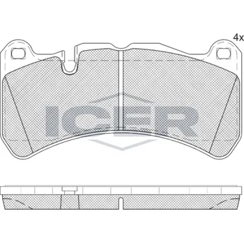 Brzdová destička Sada brzdových destiček, kotoučová brzda ICER 182260