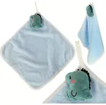 Creative Corner ručník do školky 30 x 30 cm modrý dinosaurus