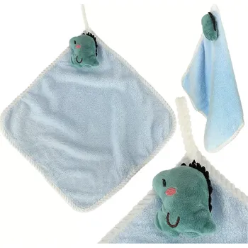 Creative Corner ručník do školky 30 x 30 cm modrý dinosaurus