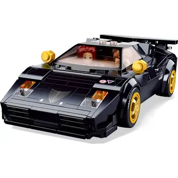 Stavebnice Sluban B1098 Italský černý sportovní vůz