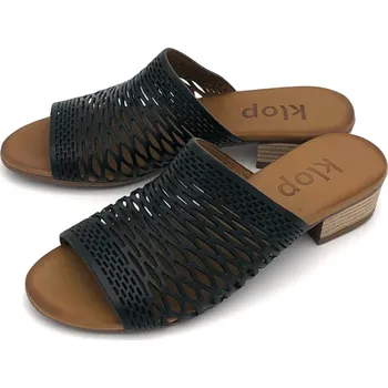 Dámské pantofle Dámské kožené pantofle 130-SB-03-1 Klop černá Barva: černá, Velikost: 39