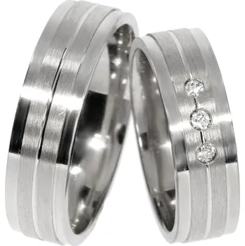 Prsten Zlatnictví Helios Stříbrné snubní prsteny CRG-26