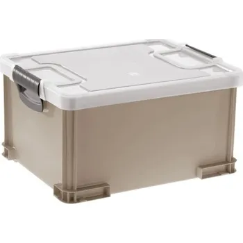 Zahradní úložný box Tontarelli Úložný box AURORA 23L s víkem, transp/šedá 8031460ACI 8031460ACI