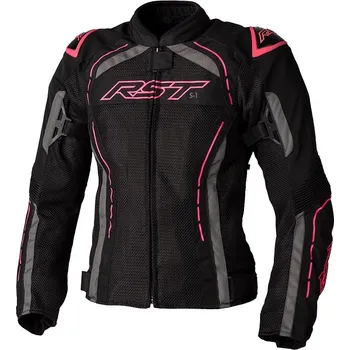 Moto oblečení Dámská textilní bunda RST 3118 S1 CE Black / Neon Pink - S