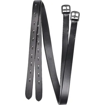 Vybavení pro koně Třmenové řemeny STAR kožené 25 mm černé délka 150 cm