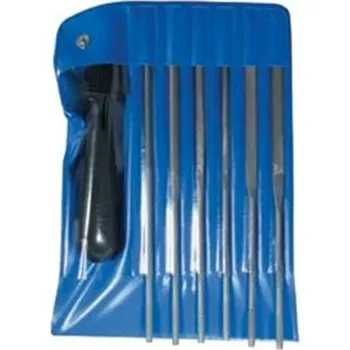 Ajax 286213932026 - Sada pilníků jehlových 200mm, 6-dílná, sek 2, s držadlem, ve vinylovém pouzdře,