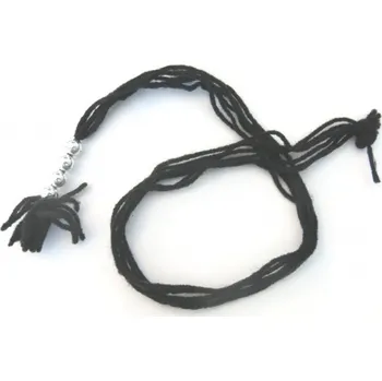 Dětské navlékací korálky Bavlnky zakončené korálky a střapci