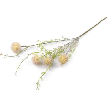 umělá květina Bodlák 60 cm - přírodní bílá