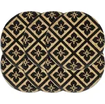 vidaXL Prostírání 6 ks 38 cm kulaté juta [133841] Barva: Černá