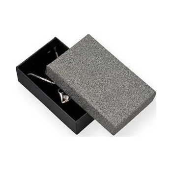 Dárková krabička Šperky4U Dárková krabička stříbřitě šedá/černá - KR0061-GR