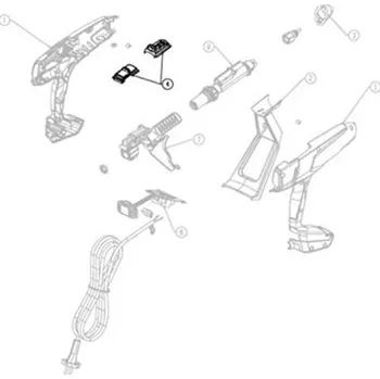 Horkovzdušná pistole Steinel 110066850 - Náhradní díl - Háček + posuvník Hanger + Slide pro GluePro 300 GluePro 400