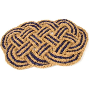 Rohožka Kokosová vstupní rohož Jumbo Oval Blue - 75 x 45 x 3,5 cm (70770102) FLOMAT