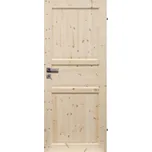 Normandia Interiérové dveře 80 P, 850 × 1985 mm, masivní dřevo, pravé, borovice, plné Z06305