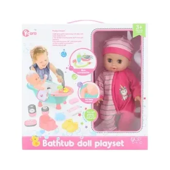 Panenka LAMPS Miminko koupací s vaničkou 28 cm