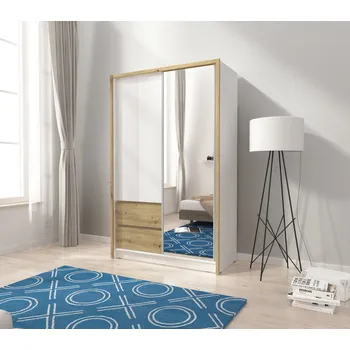 Šatní skříň ArtPS Šatní skříň RHEA 130 | bílá/dub artisan