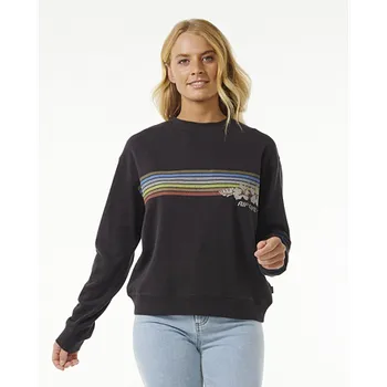 Pánská mikina Mikina Rip Curl HOFFMAN RELAXED CREW Washed Black velikost L