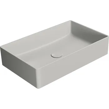 KUBE X keramické umyvadlo na desku, 60x37cm, cenere mat