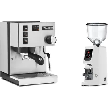 Kávovar Rancilio Silvia BC + Eureka Atom W 65, white