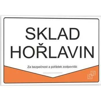Traiva s.r.o. Sklad hořlavin Verze: Plast 297 x 210 mm (A4) tl. 0.5 mm - Kód: 02703
