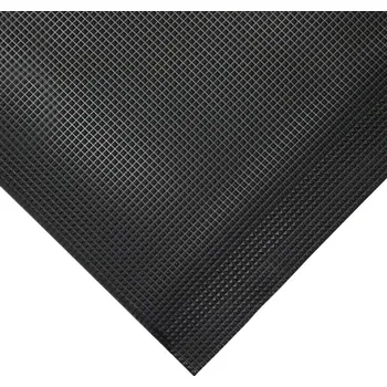 Rohožka Černá gumová protiskluzová protiúnavová průmyslová rohož - 150 x 90 x 1,5 cm (80000641) FLOMAT