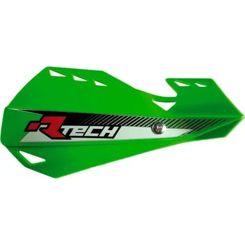 Řídítka RACETECH (RTECH) CHRÁNIČE RUKOU (ŘÍDÍTKA) DUAL EVO BARVA ZELENÁ (S DRŽÁKY NA ŘÍDÍTKA)
