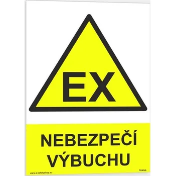 Traiva s.r.o. Nebezpečí výbuchu Verze: Samolepka 210 x 297 mm (A4) tl. 0.1 mm - Kód: 00421